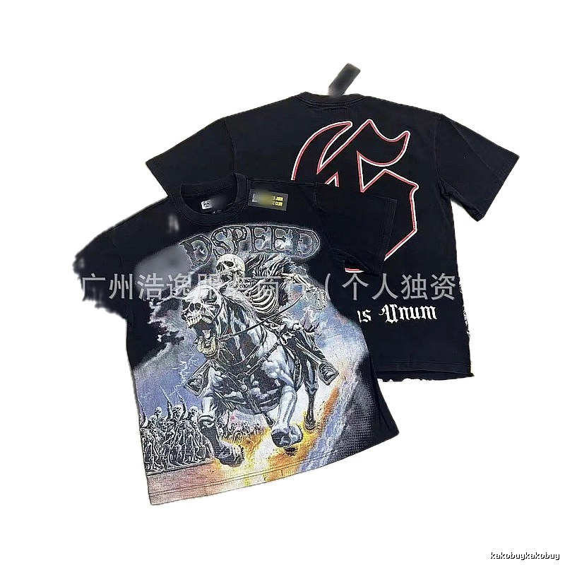 GOD Skeleton Knight Street Style Black T-Shirt