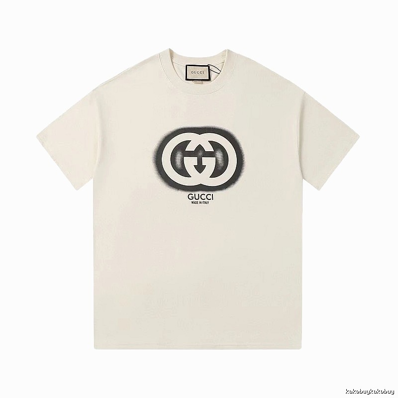 Gucci Double G Print Vintage Style Off-white T-shirt