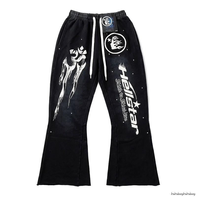 Hellstar dark style black long trousers