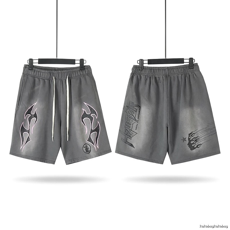 Hellstar dark-style grey shorts