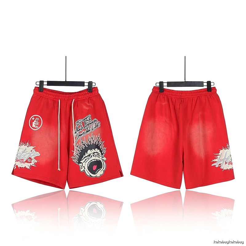 Hellstar Dark Style Red Shorts