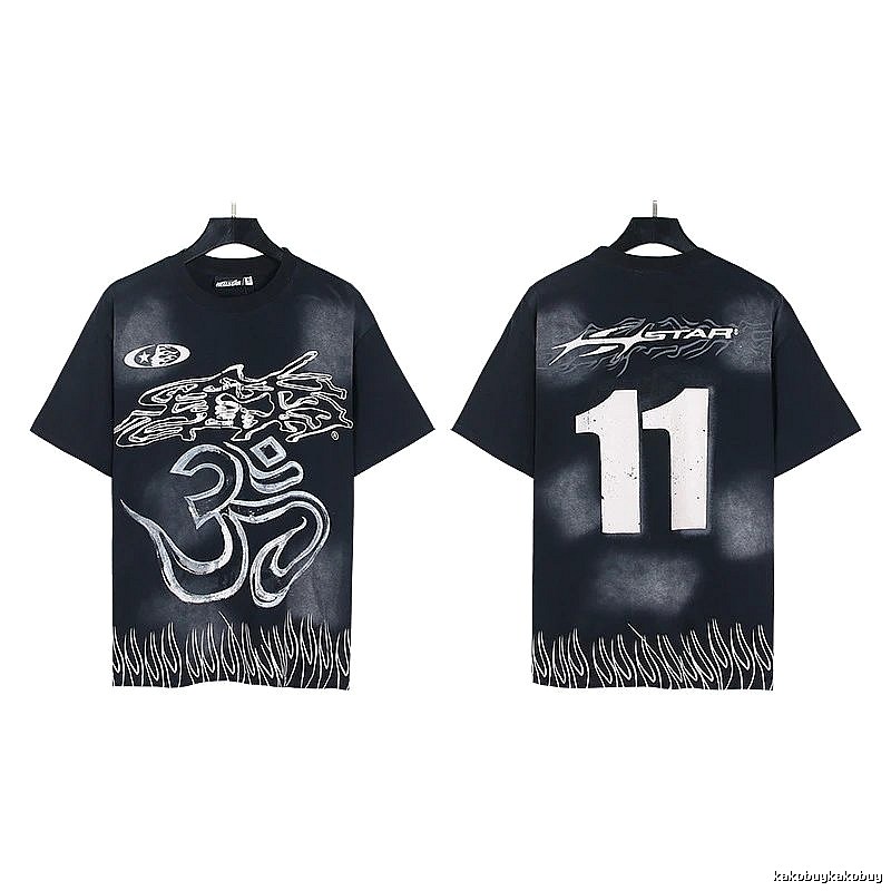 Hellstar No.11 Printed Street Style Black T-Shirt