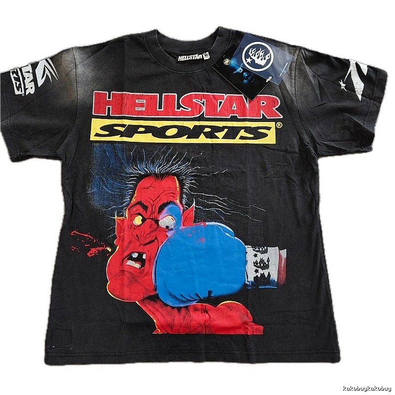 Hellstar Sports Boxing Street Style Black T-Shirt