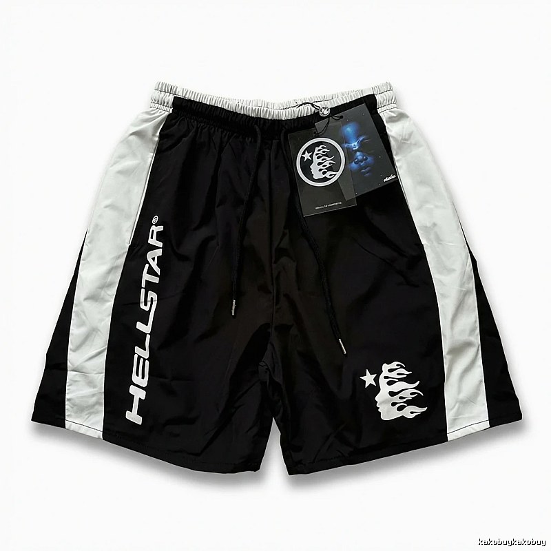 Hellstar Street Style Black and White Shorts