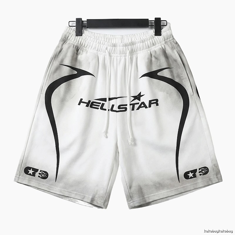 Hellstar Trendy Style White Shorts