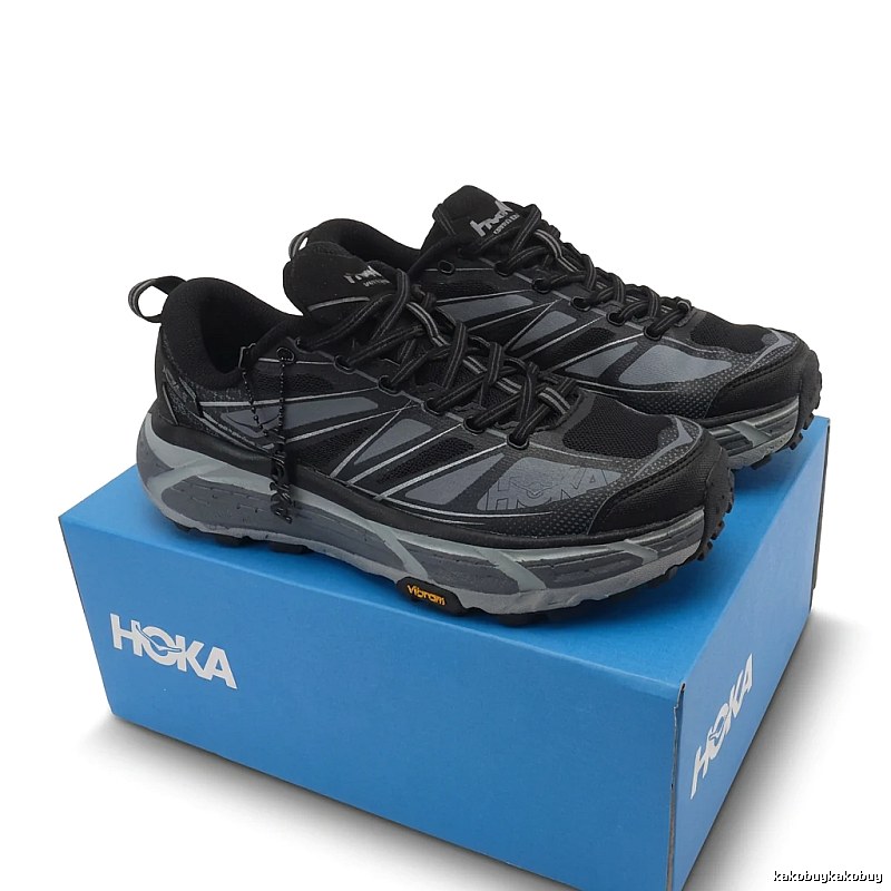 HOKA Trail Wind Black-Gray Sports Shoes