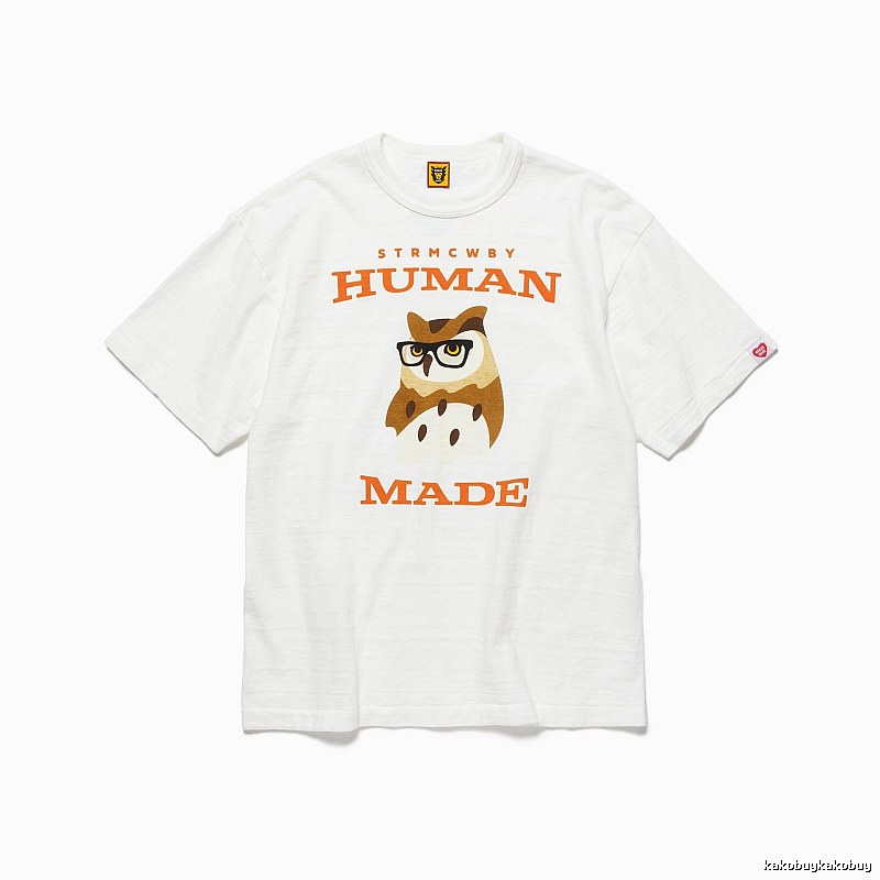 HUMAN MADE Owl Print Vintage White T-Shirt