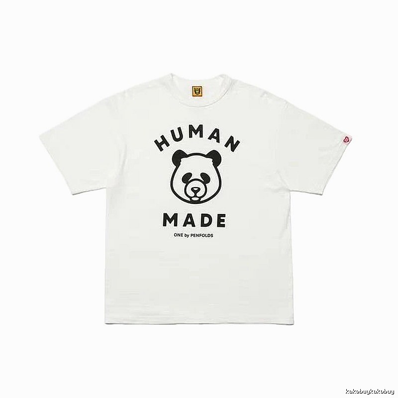HUMAN MADE Panda Print Japanese Streetwear White Short Sleeve T-Shirt