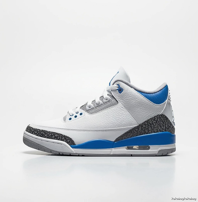 Jordan AJ3 White-Blue-Gray Trendy Shoes