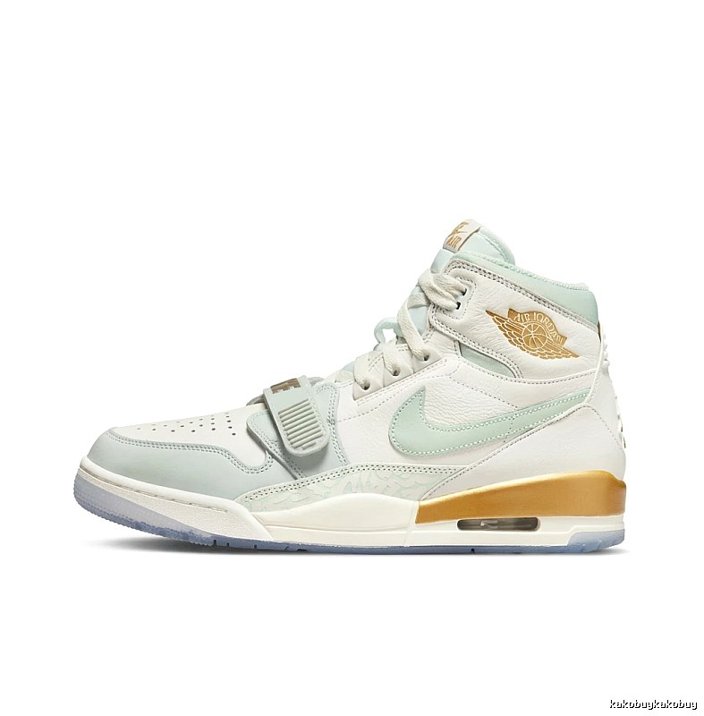 Jordan retro white-green sports shoes
