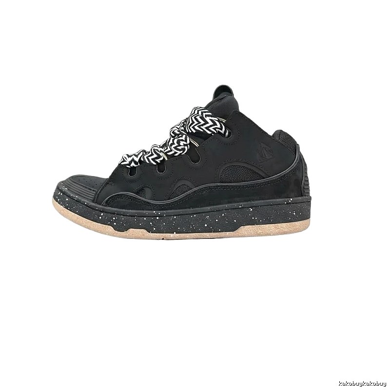 LANVIN retro-style black sneakers