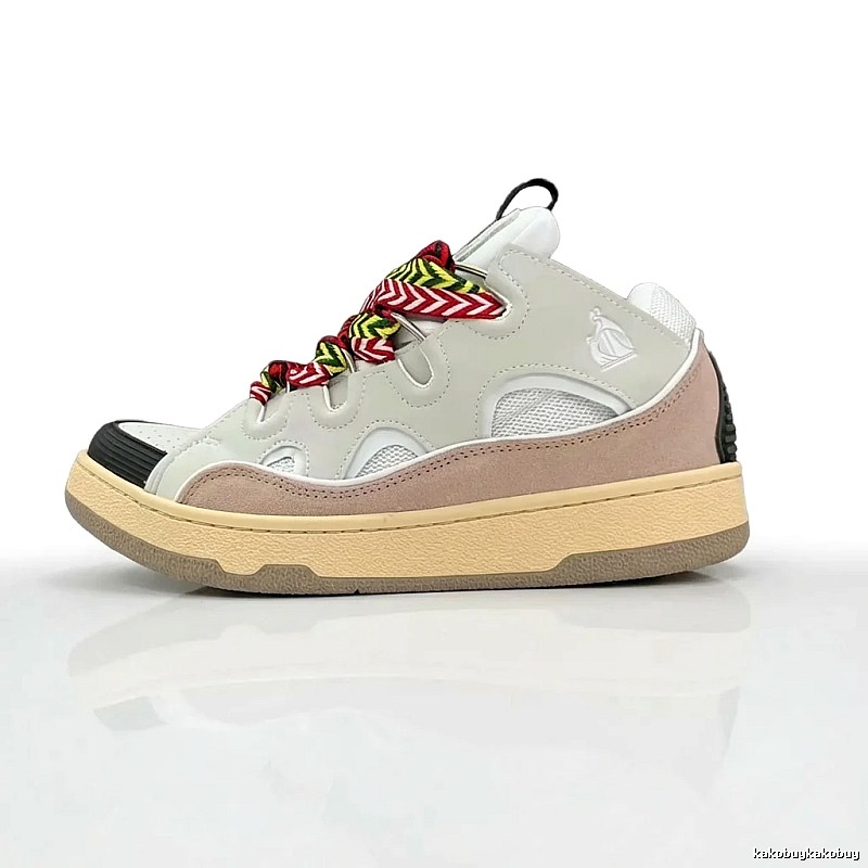 LANVIN retro-style grey and white sports shoes