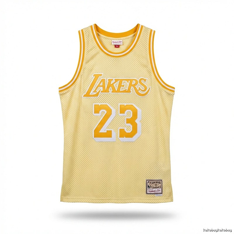 LBJ Lakers retro yellow jersey