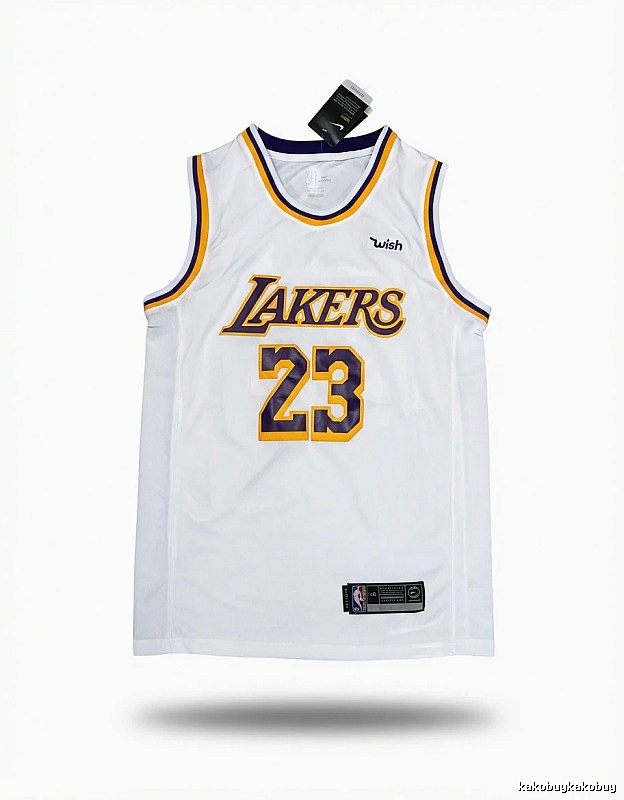 LBJ's retro white jersey of the Lakers