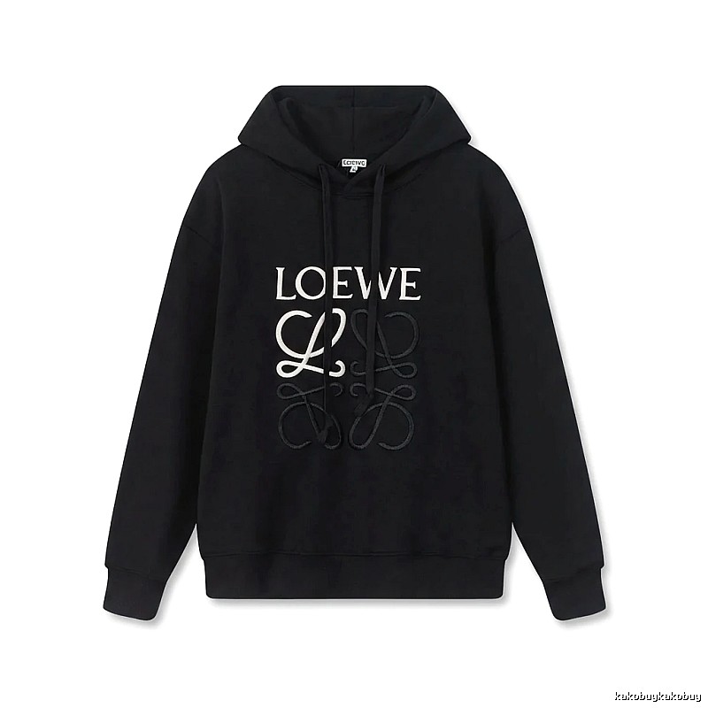 LOEWE letter embroidery style hoodie