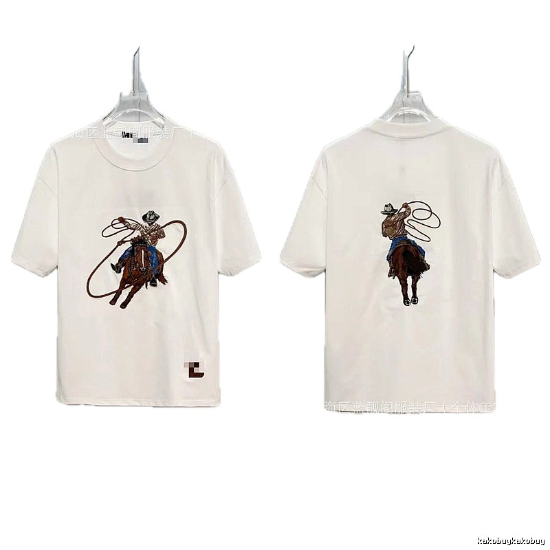 Louis Vuitton Denim Collection Vintage Style White T-Shirt