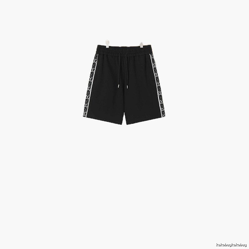 Louis Vuitton Side-Printed Casual Black Shorts