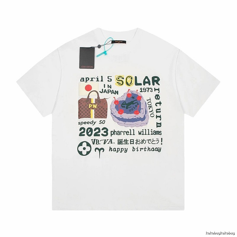 LV Solar Series Retro Style White T-shirt