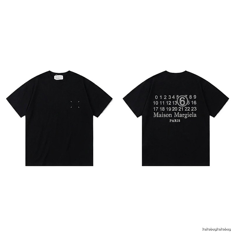 Maison Margiela black T-shirt with digital printing
