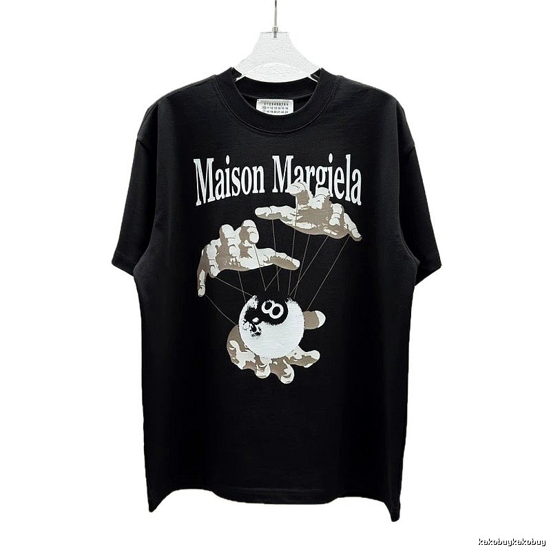 Maison Margiela Puppet Print Trendy Cool Black T-Shirt