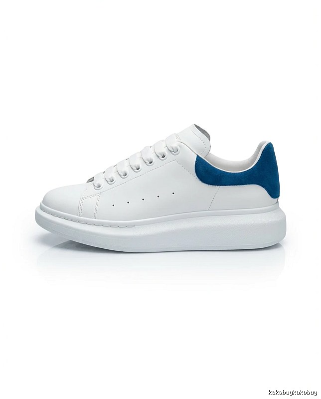 McQueen's small white shoes with blue tail