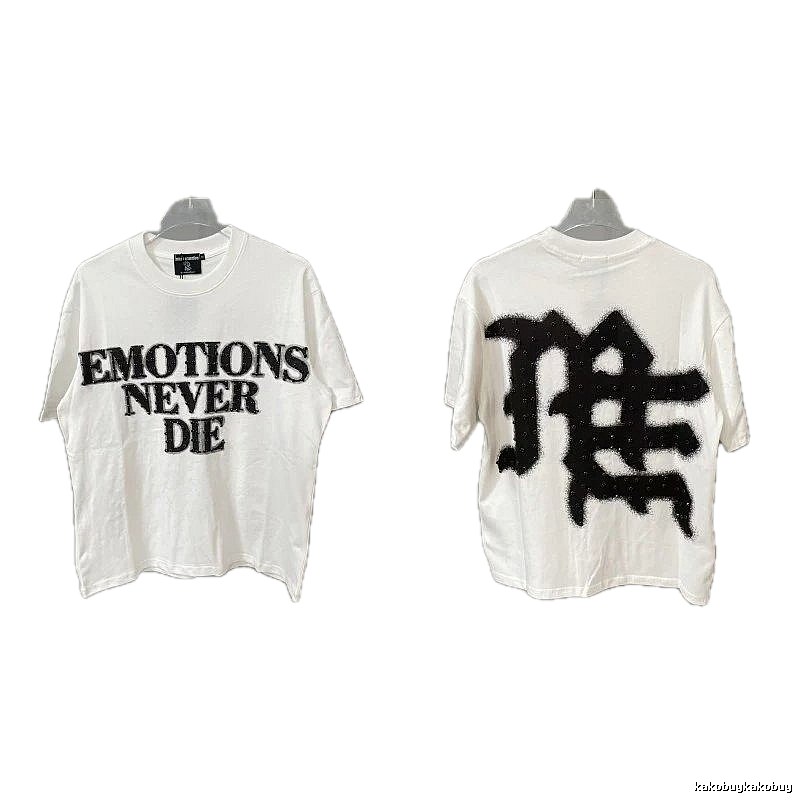 Mixed Emotion Graffiti Street Style White T-Shirt