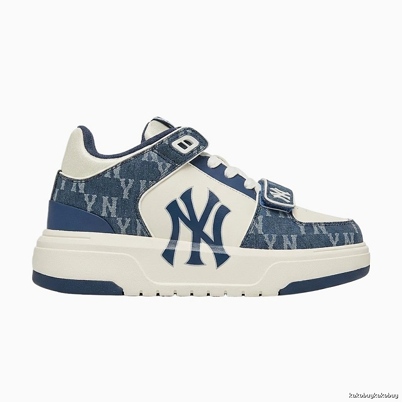 MLB classic monogram casual blue and white shoes