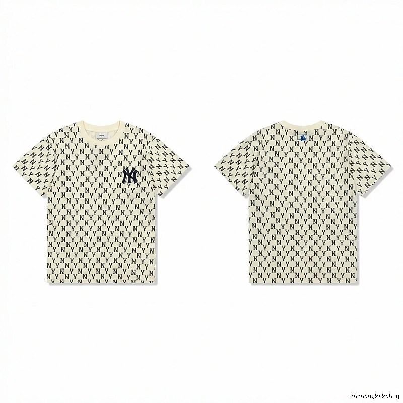MLB full-print trendy style white T-shirt