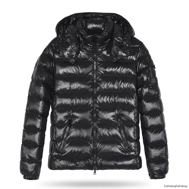 Moncler black shiny down jacket