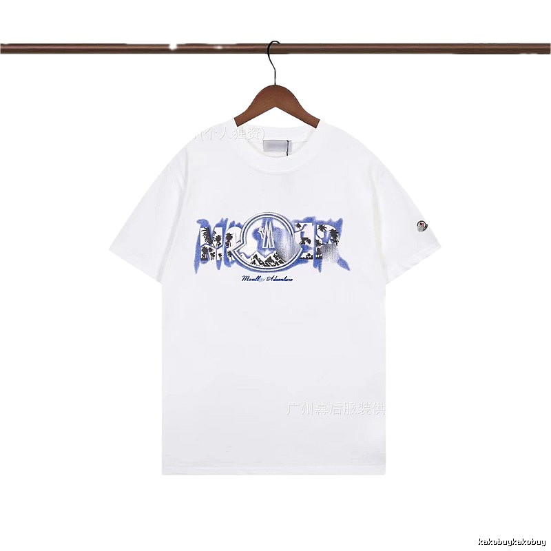 Moncler Casual Printed White Short-sleeve T-shirt