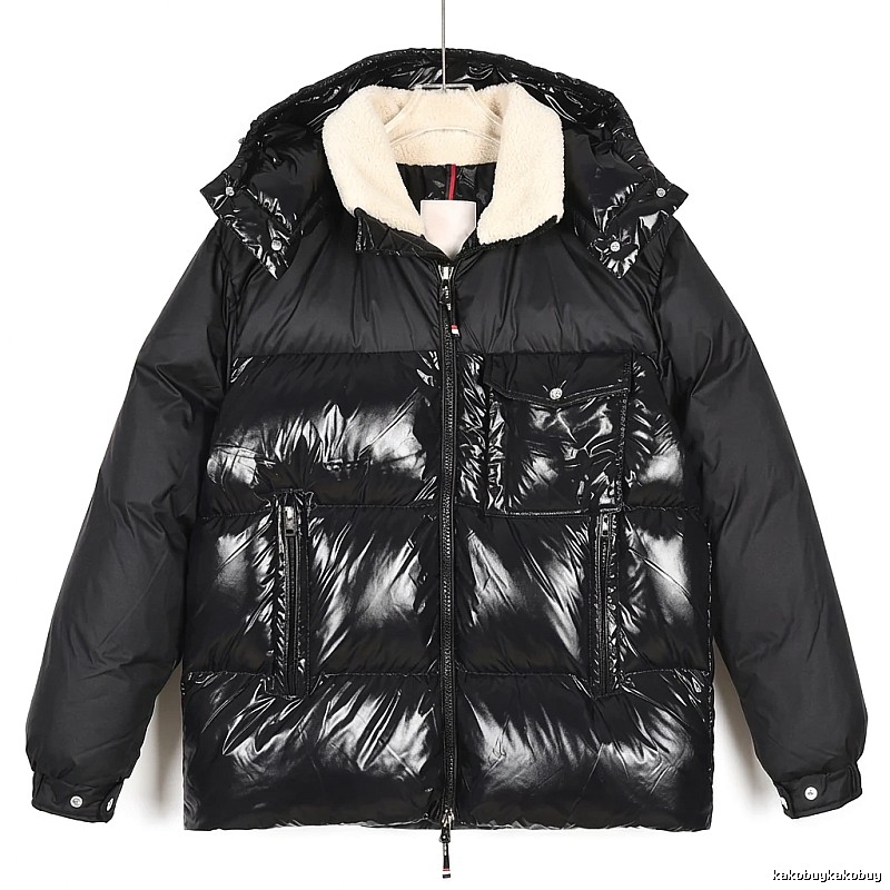Moncler Glossy and Trendy Black Down Jacket