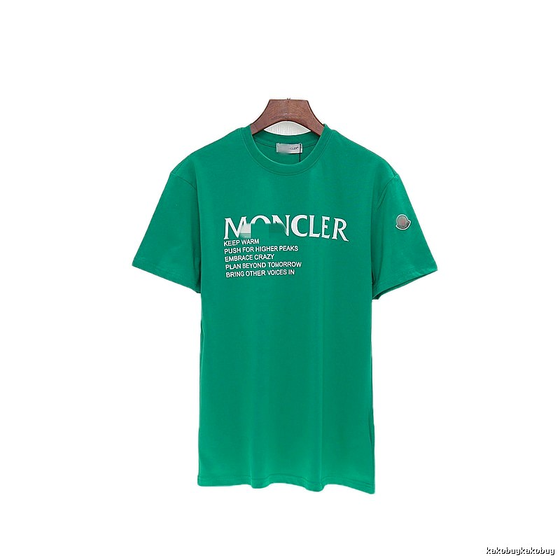 Moncler Letter Print Casual Green Short-sleeve T-shirt