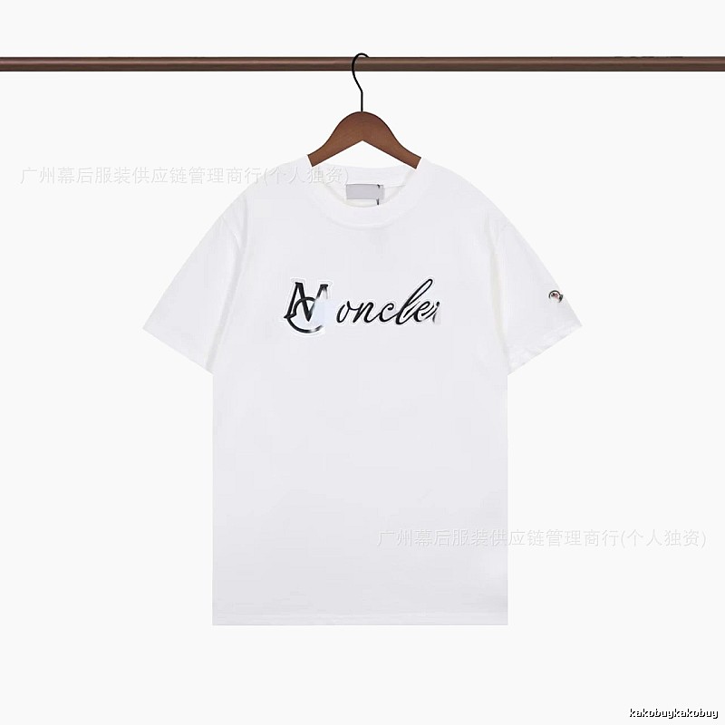 Moncler Letter Print Casual White T-Shirt