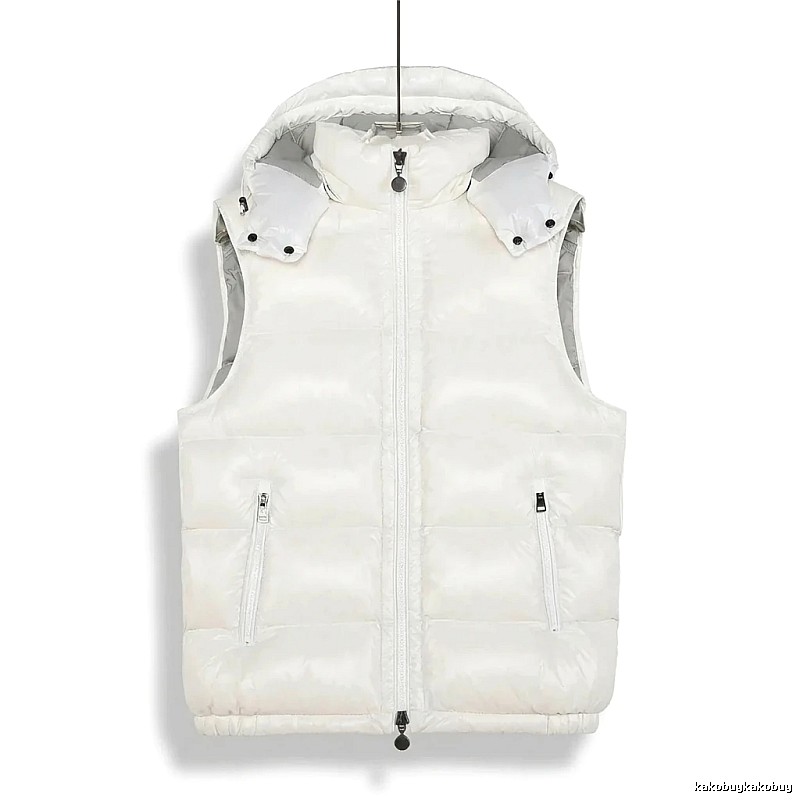 Moncler shiny and fashionable white down vest