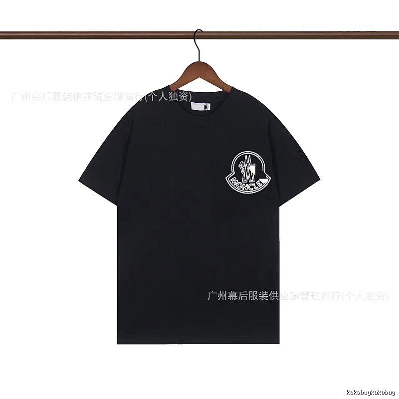 Moncler Trendy Printed Black T-Shirt