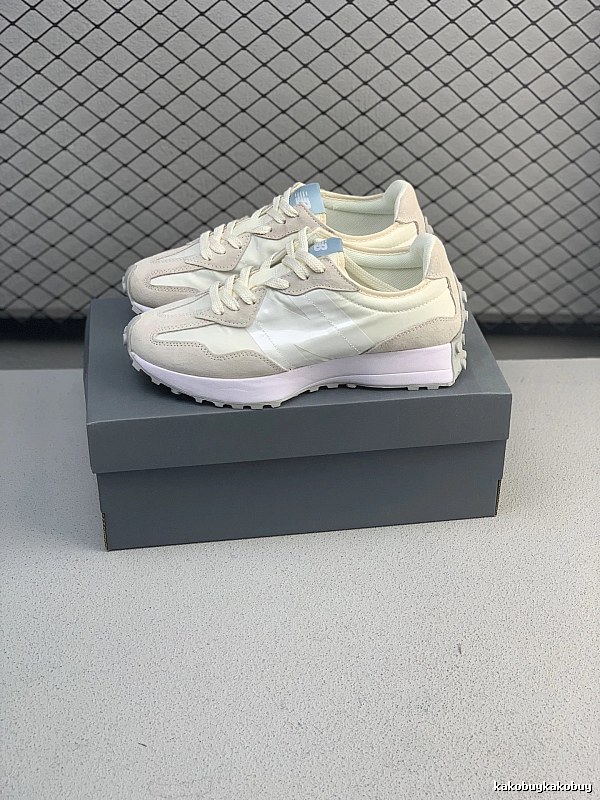 New Balance Cream Retro Runners, Mesh and Overlay Mix