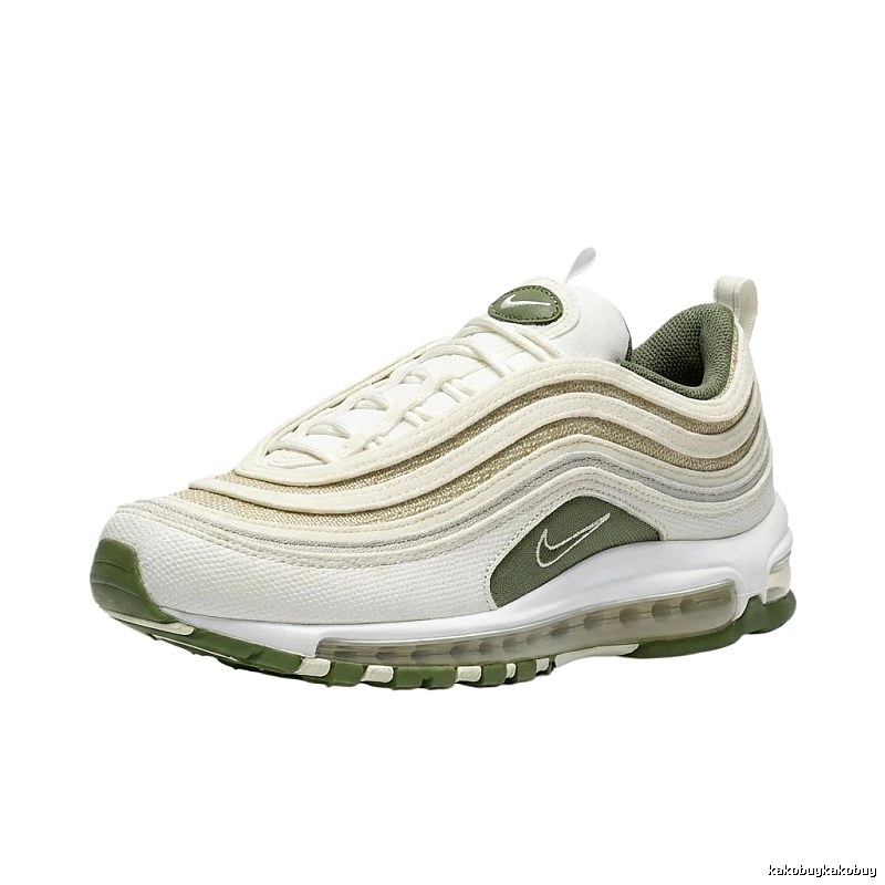 Nike Air Max 97 Retro Style White and Green Shoes