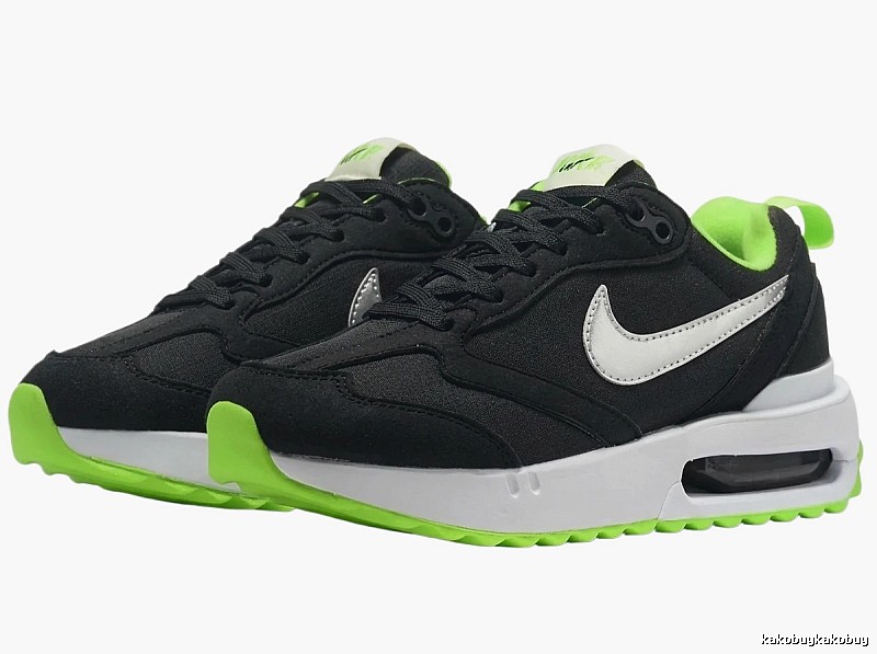 Nike Air Retro Black and Green Shoes