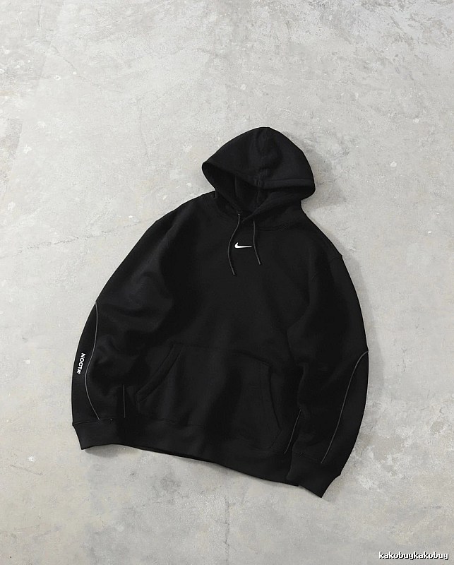 Nike Streetwear Pullover hoodie Blue Fleece A with Logo Accent