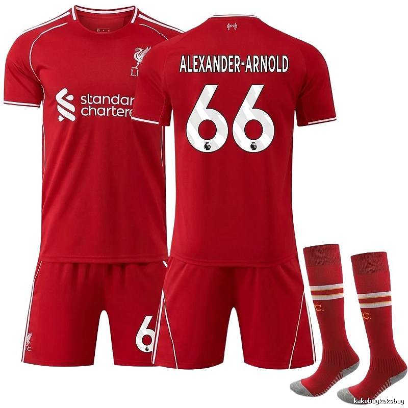 No. 66 red football jersey of LFC