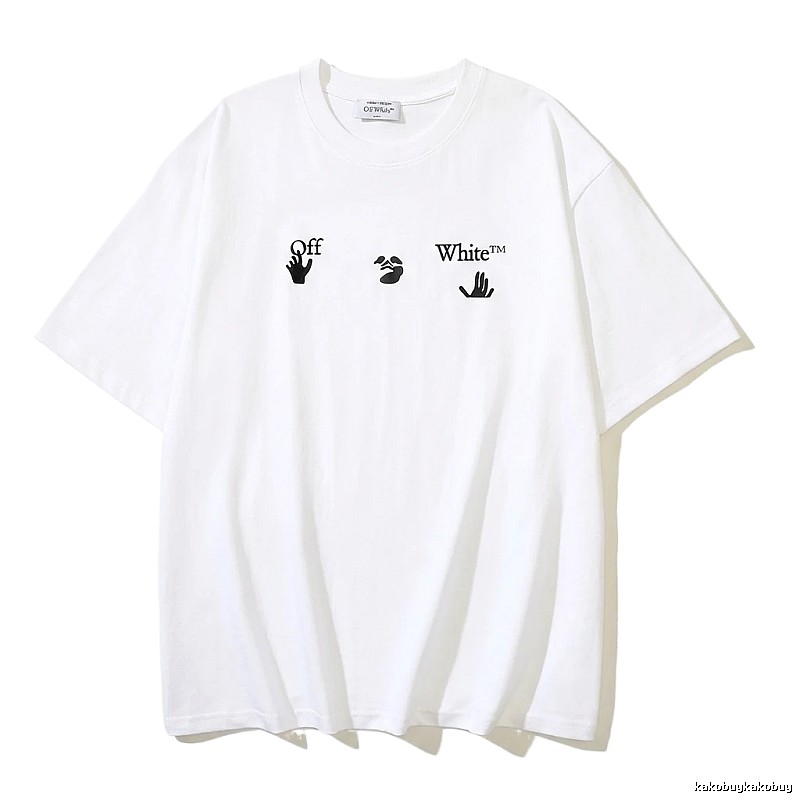 Off-White Gesture Print Style White T-shirt