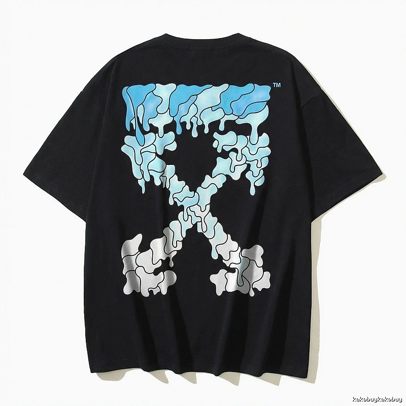 Off-White Gradient Style Black T-shirt