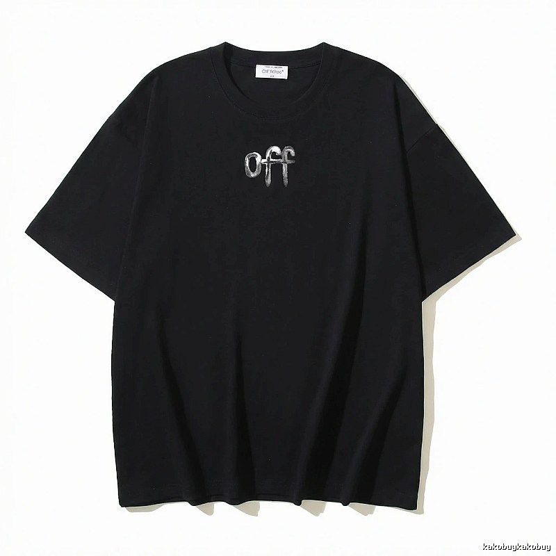 Off-White letter-style black T-shirt