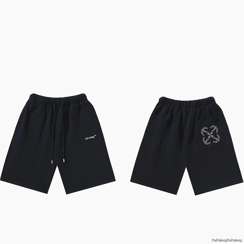 Off-White trendy and cool style black shorts