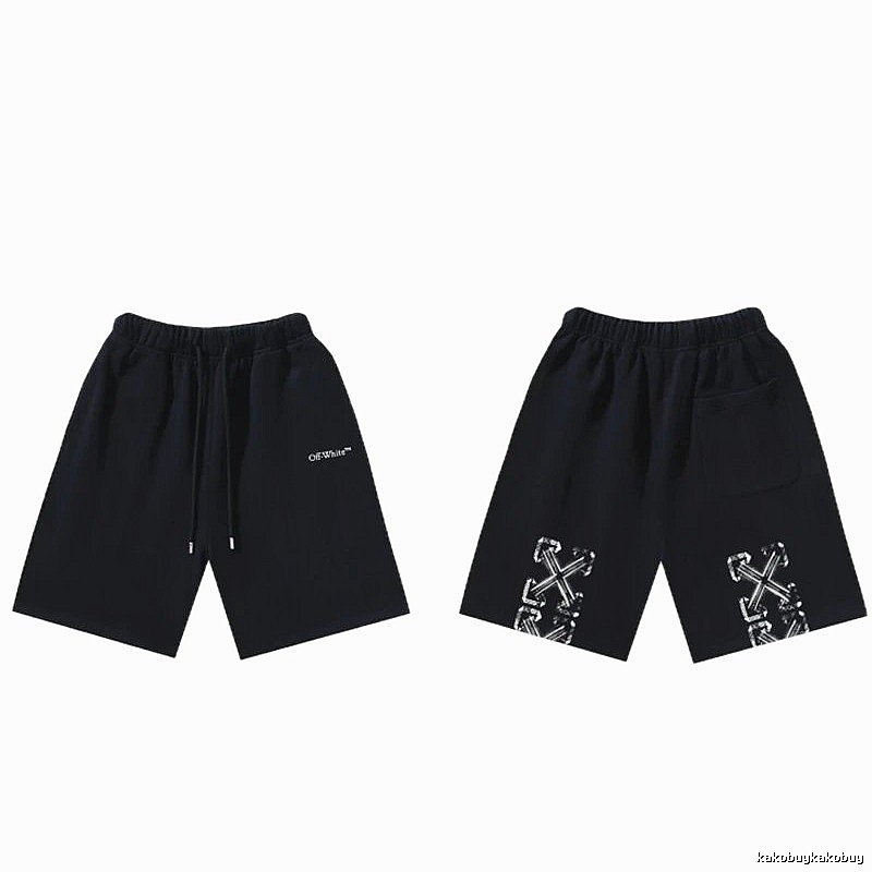 Off-White trendy and cool style black shorts