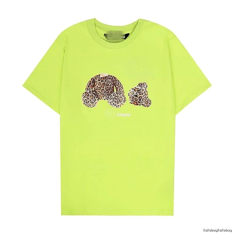 Palm Angels Resort Bear graphic T-shirt White Colorful Bear for Travel Looks