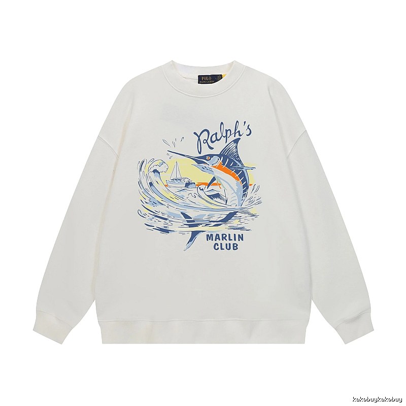 Ralph Lauren Marin Club White Sweatshirt