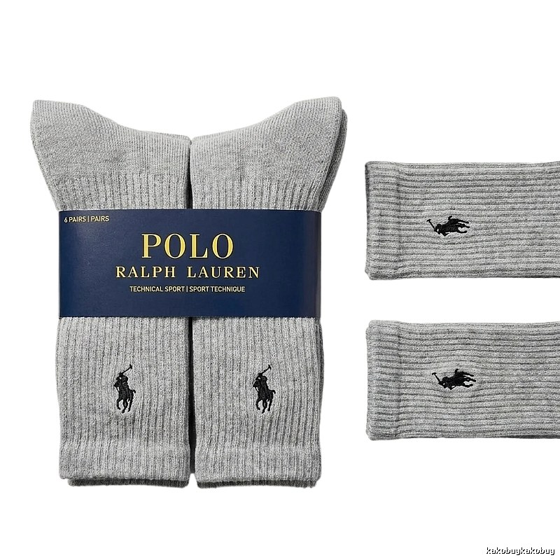Ralph Lauren Polo Sporty Grey Socks