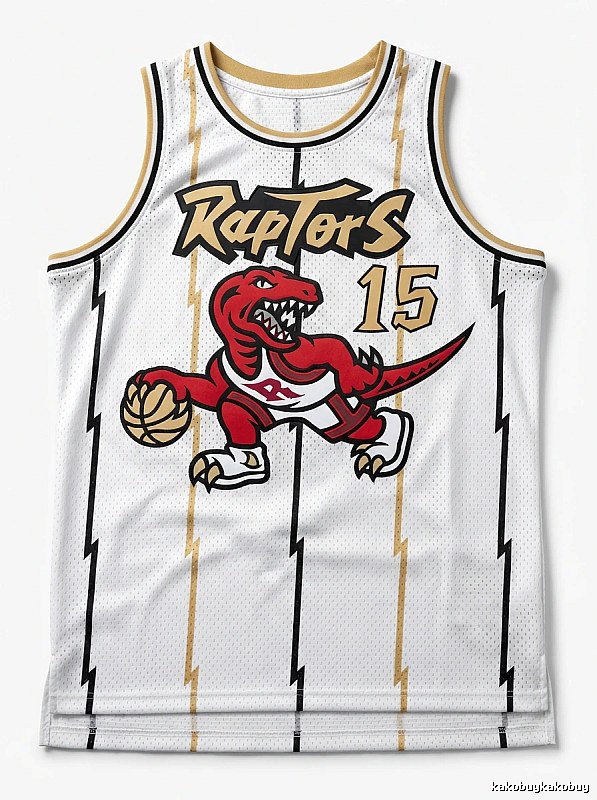 Raptors Carter-style white trendy brand jersey