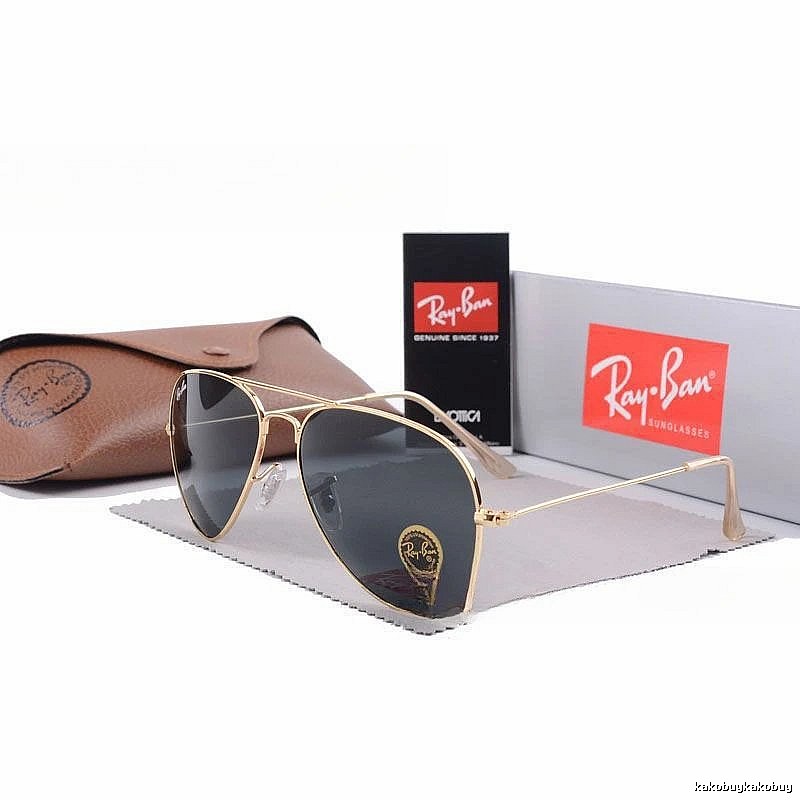 Ray-Ban Patterned Aviator sunglasses Gold Tone Sunglasses with Polished Detail